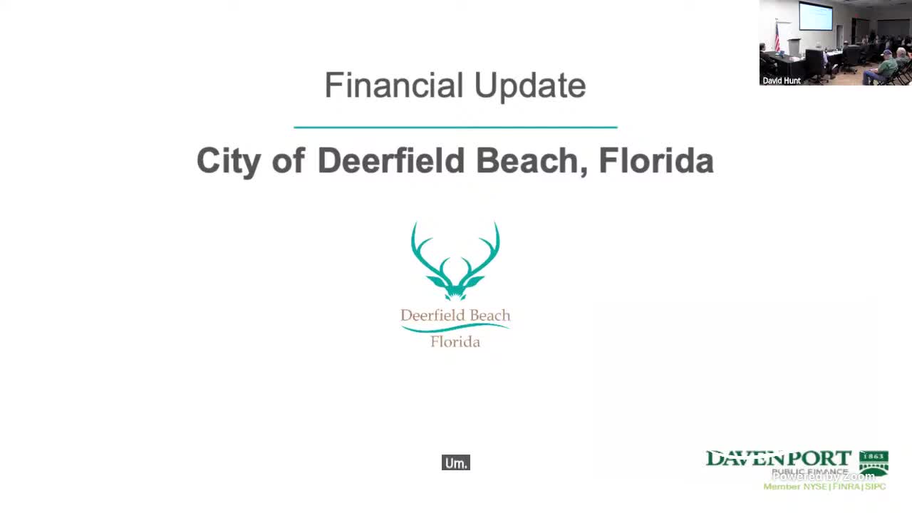 Financial adviser: Deerfield Beach holds AA ratings and has debt capacity, but affordability should guide CIP decisions