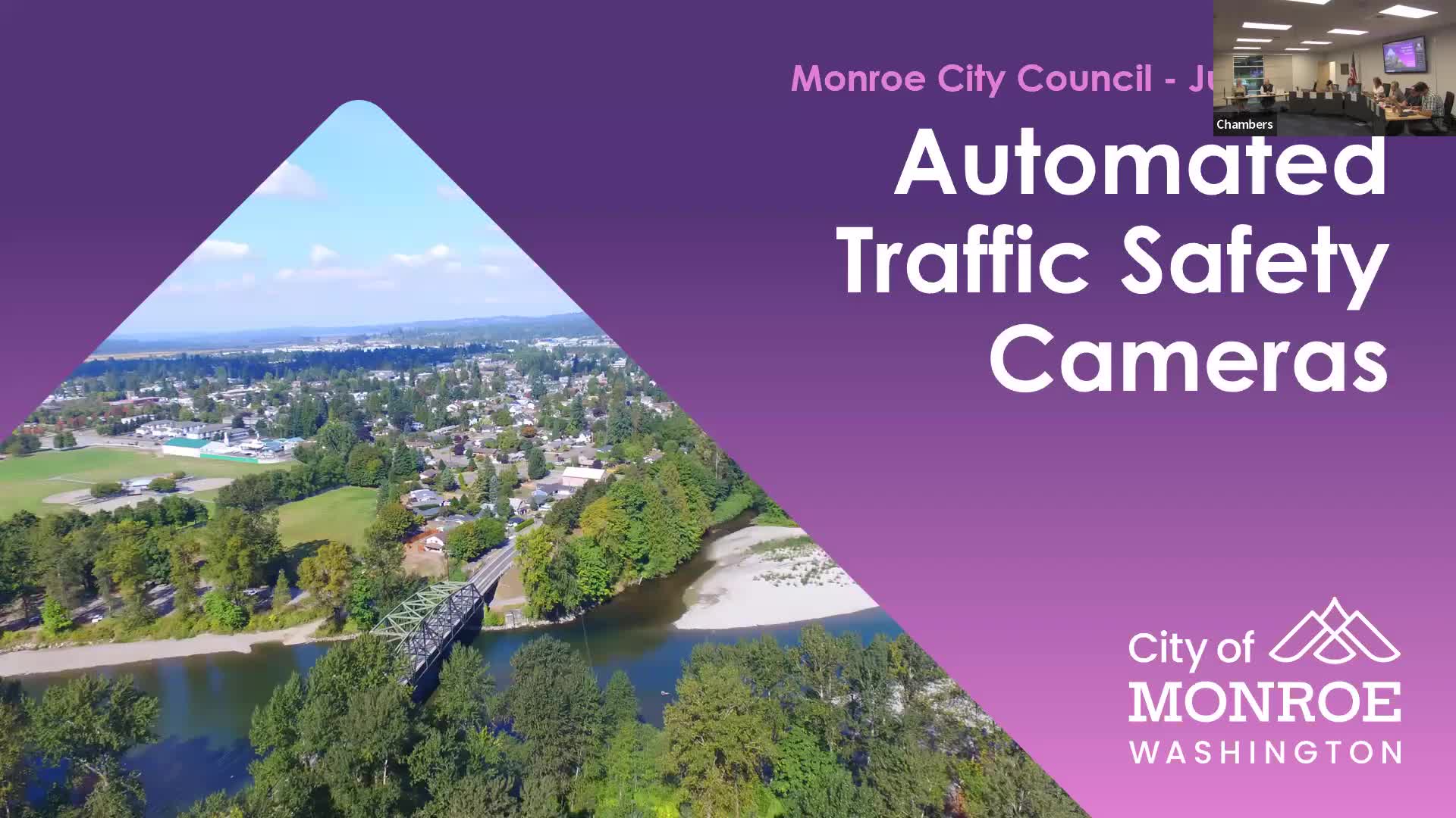 Monroe staff give council locational analysis for automated speed cameras; council asks staff to focus on school zones, Highway 2 and several corridors