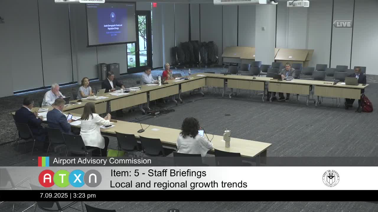 Demographer Lila Valencia presents latest Austin population trends to city commission