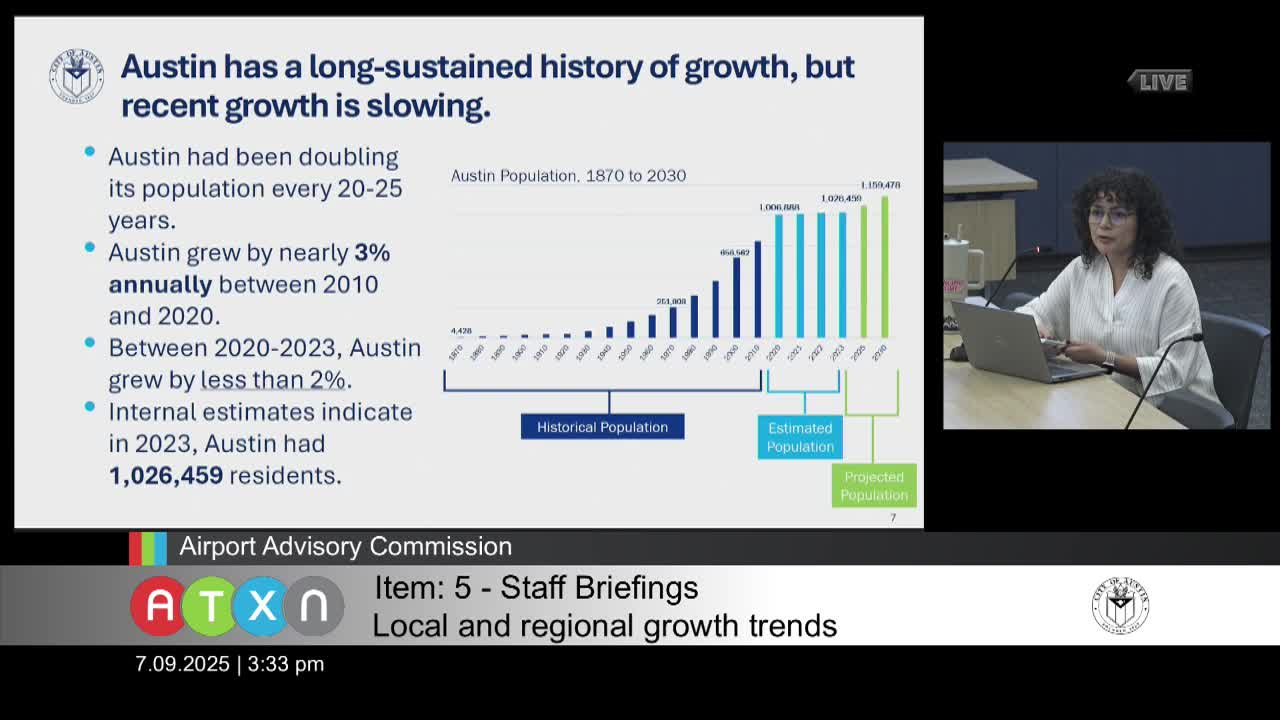 Austin officials discuss population trends and census inaccuracies impacting growth rates
