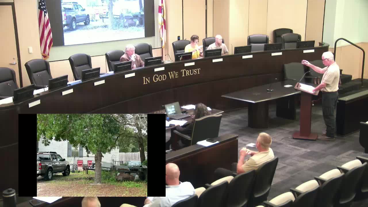 Bay County Code Compliance Hearing addresses junk violations at 416 Water Oak Circle