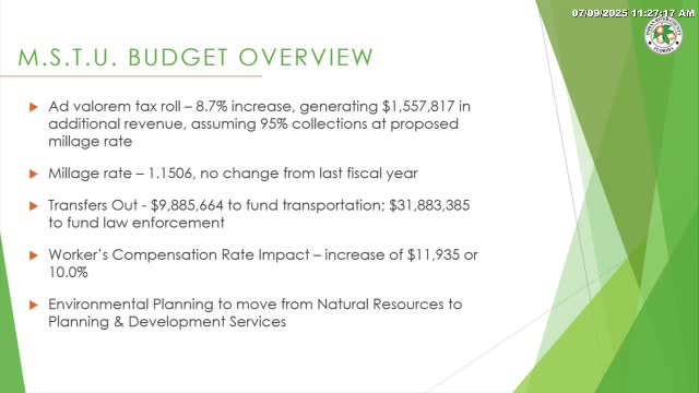 County budget review reveals significant decreases in transportation and emergency services funding