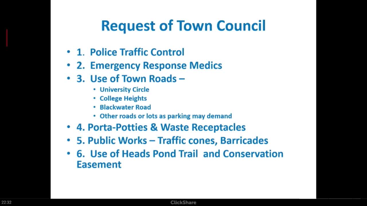 Town Council approves traffic control measures for upcoming event