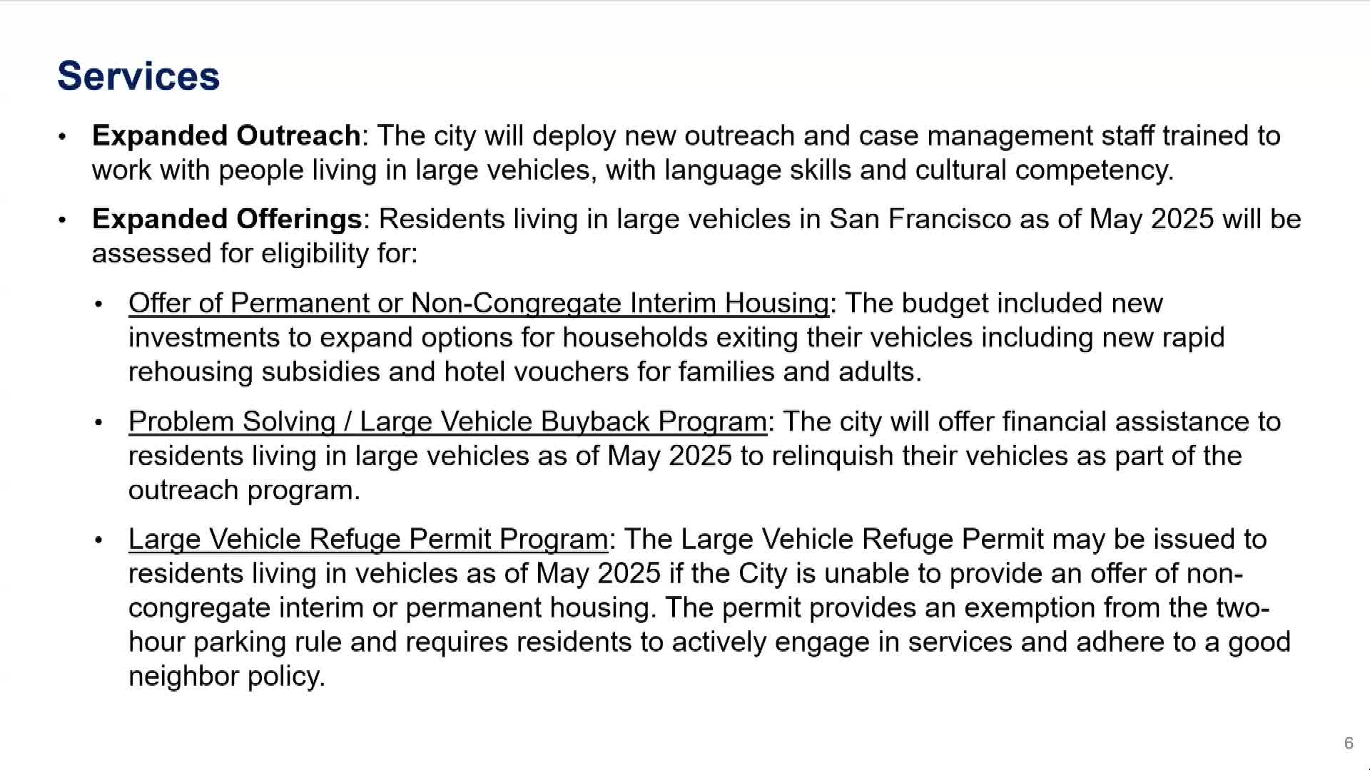 San Francisco's MTA approves refuge permit for large vehicles amid housing crisis