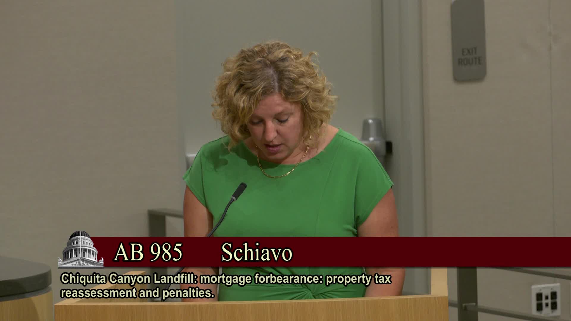 Elizabeth Jeffords advocates for AB 985 to assist Castaic families impacted by landfill crisis