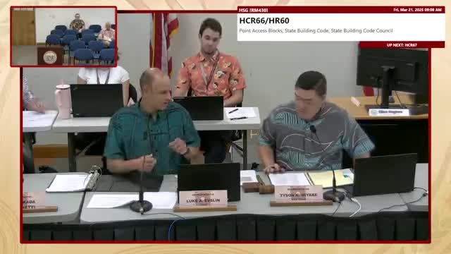 Committee approves resolution directing strategy to update state building codes, adds amendment to reinstate and fund council