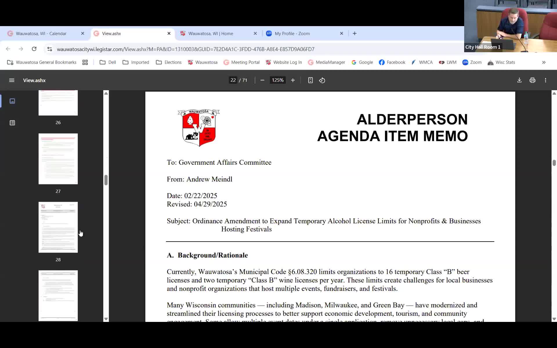 Government Affairs Committee debates 2026 standing-committee structure, leaves decisions to incoming council