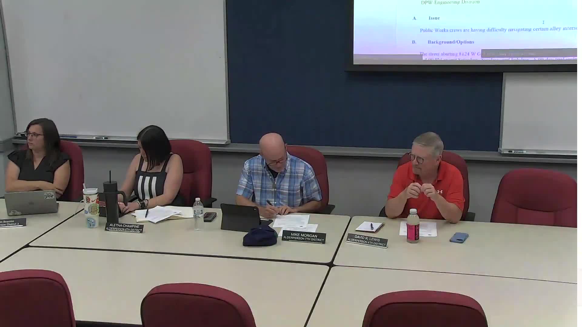 Committee approves several street parking changes after engineering studies and resident testimony