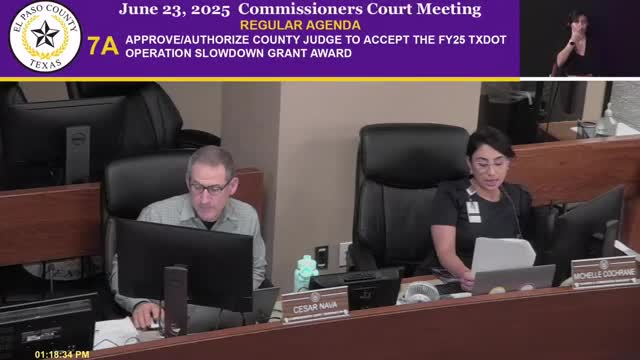El Paso County Commissioners review May financials and approve budgetary motions