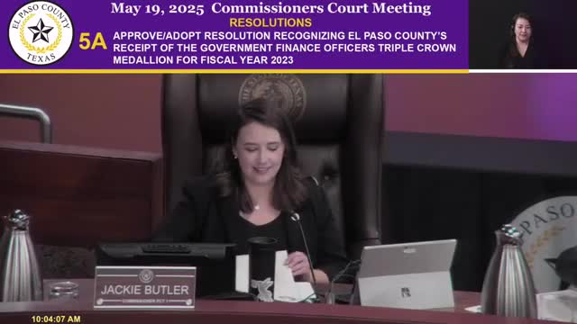 El Paso County earns Bridal Crown Medallion for fiscal excellence in financial reporting