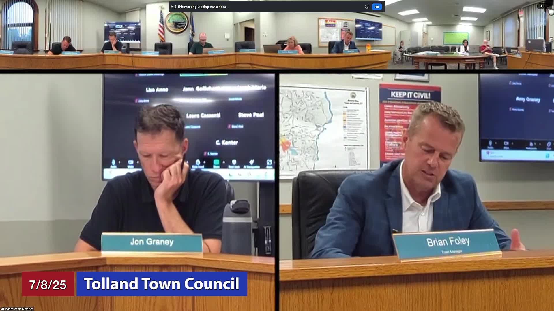 Tolland Council reviews infrastructure plans and addresses water quality issues