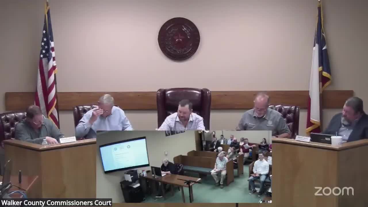 Walker County court debates $77.50 inmate charge and drainage communication issues