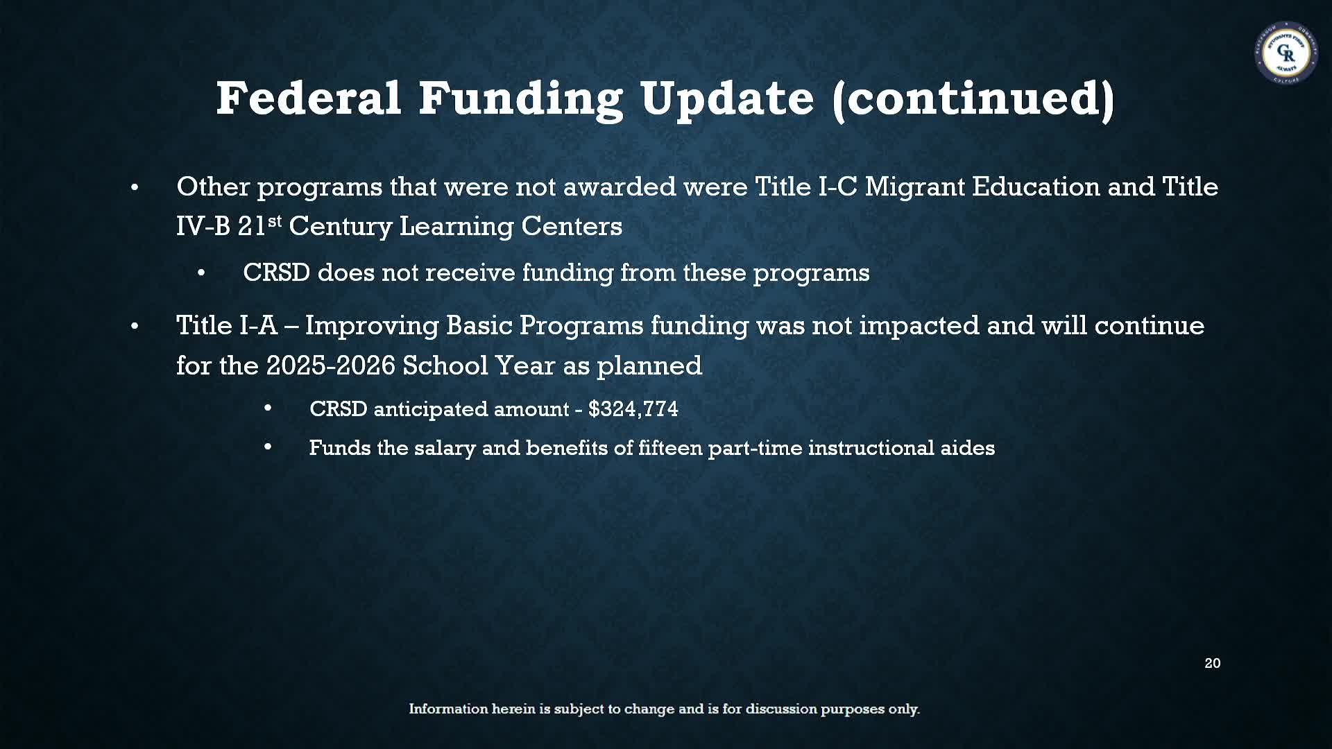 Council Rock School Board discusses federal funding cuts and resolution adjustments