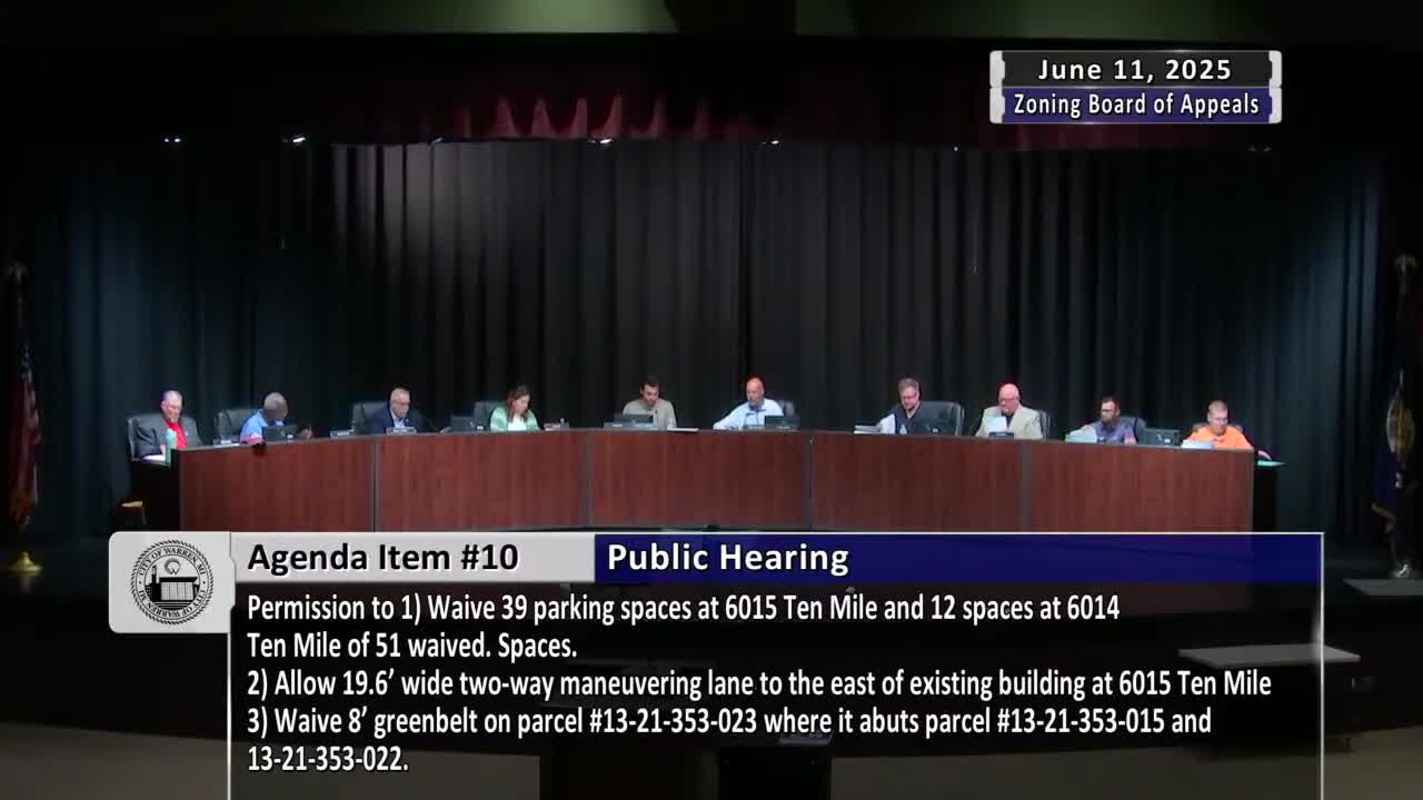 ZBA approves variances for 6015–6014 10 Mile self‑storage project