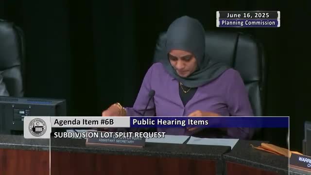 Votes at a glance: Warren Planning Commission actions on June 16, 2025