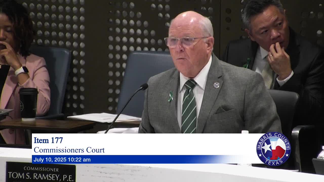 Commissioner discusses $2.5B bond status and flood control funding in recent meeting