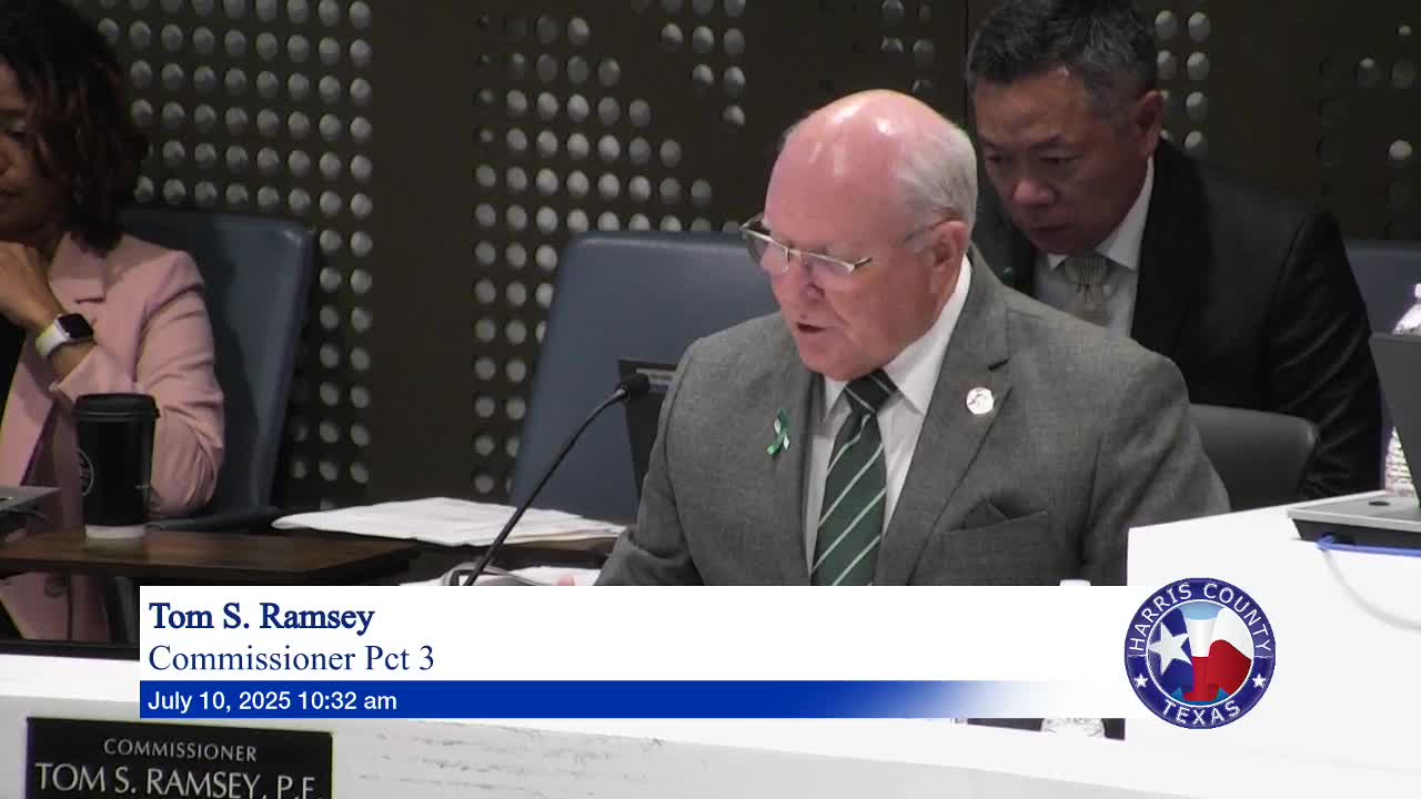 Harris County commissioners approve funding for flood bond commitments and CDBG projects