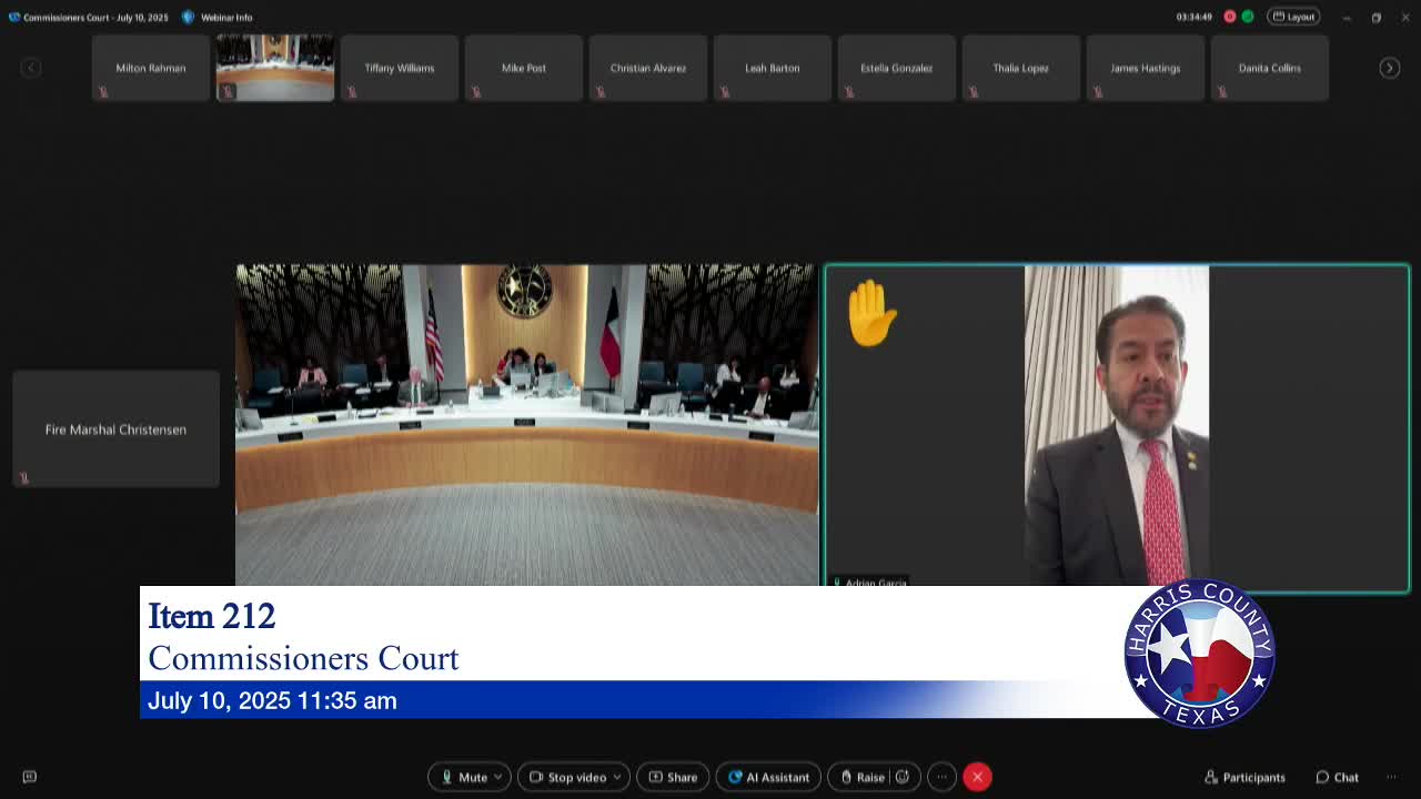 Harris County discusses compliance with Prompt Pay Act and budget challenges from federal cuts