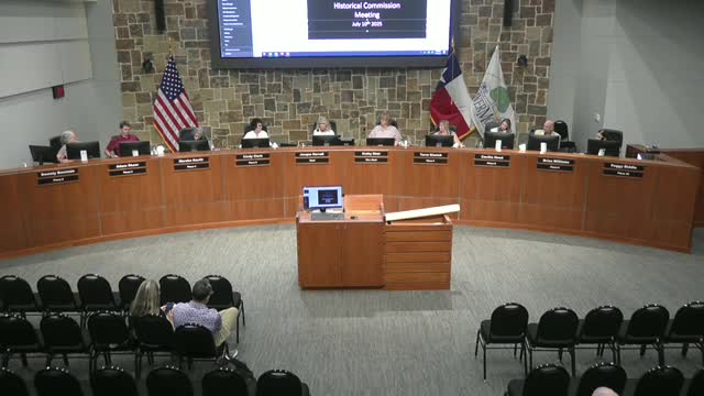 Patrick Martin presents on generative AI for historical preservation in Flower Mound
