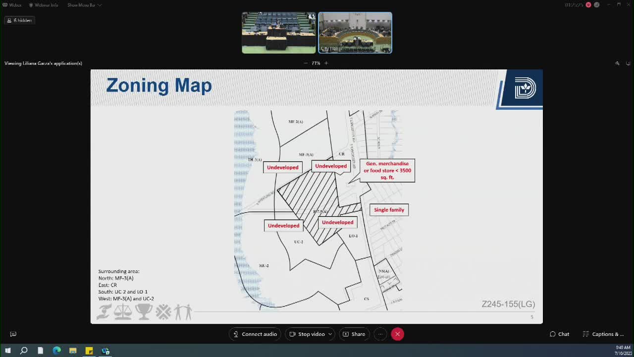 Commissioner Hall discusses zoning change for multifamily and townhome development near Wheatland Road