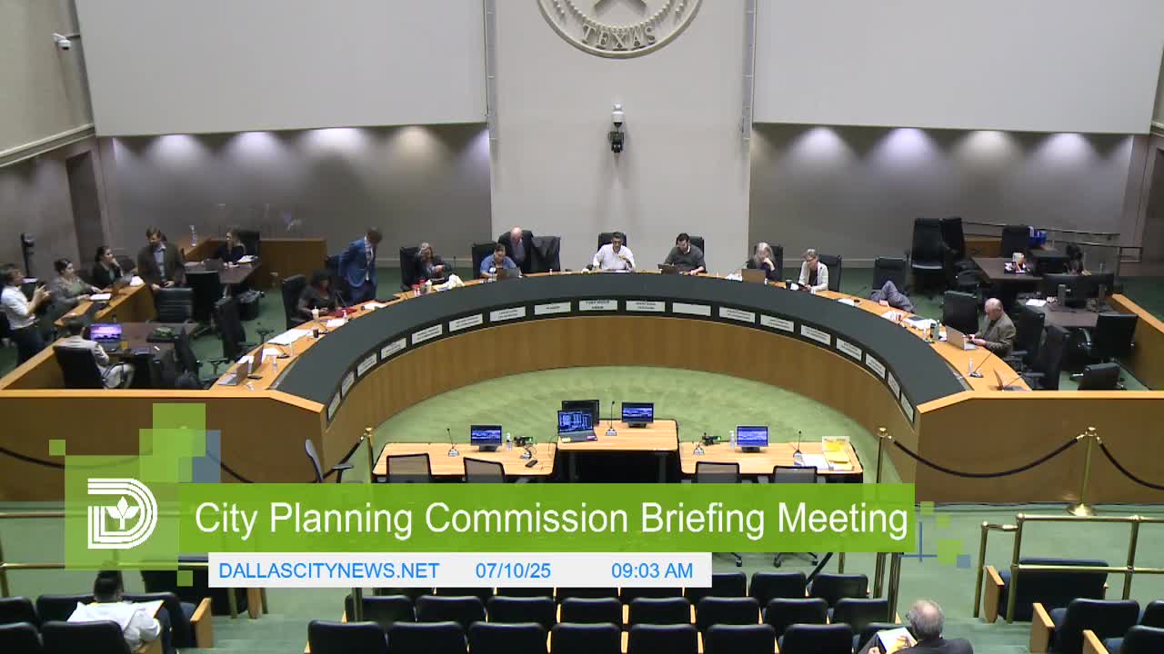 Dallas City Planning Commission reviews new zoning applications for University Hills Boulevard