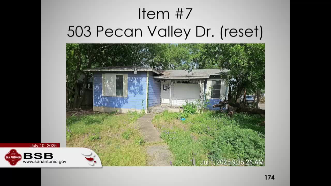 Inspection reveals severe structural damage at 503 Beckham Valley residence