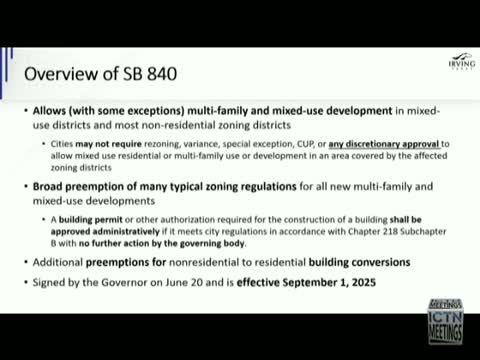 Texas Governor signs Senate Bill 840 changing multifamily development regulations
