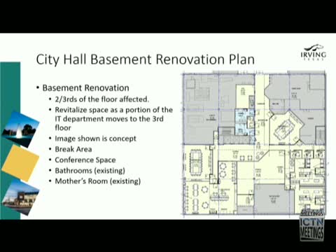 Irving City Council reviews comprehensive office renovations and street lighting rate increase