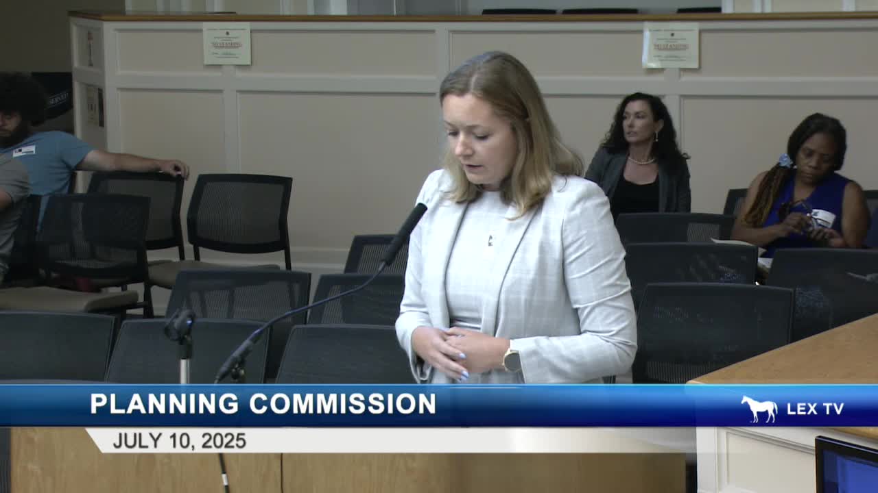 Lexington Planning Commission reviews disputed zone change and development plan amid property conflict