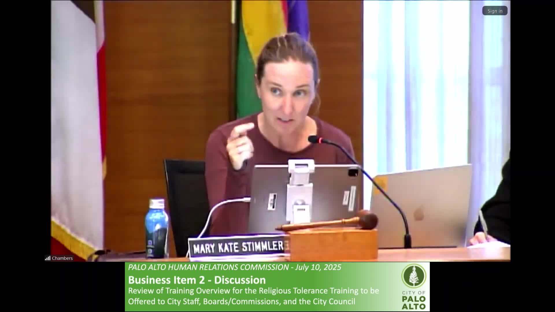Palo Alto Human Relations Commission reviews religious tolerance training for city staff