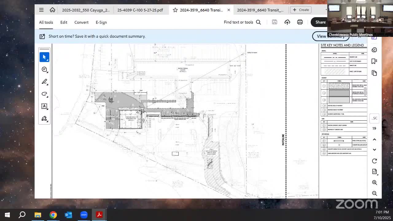 Jamie Fiala discusses approved vehicle maintenance shop site plan with BL Companies