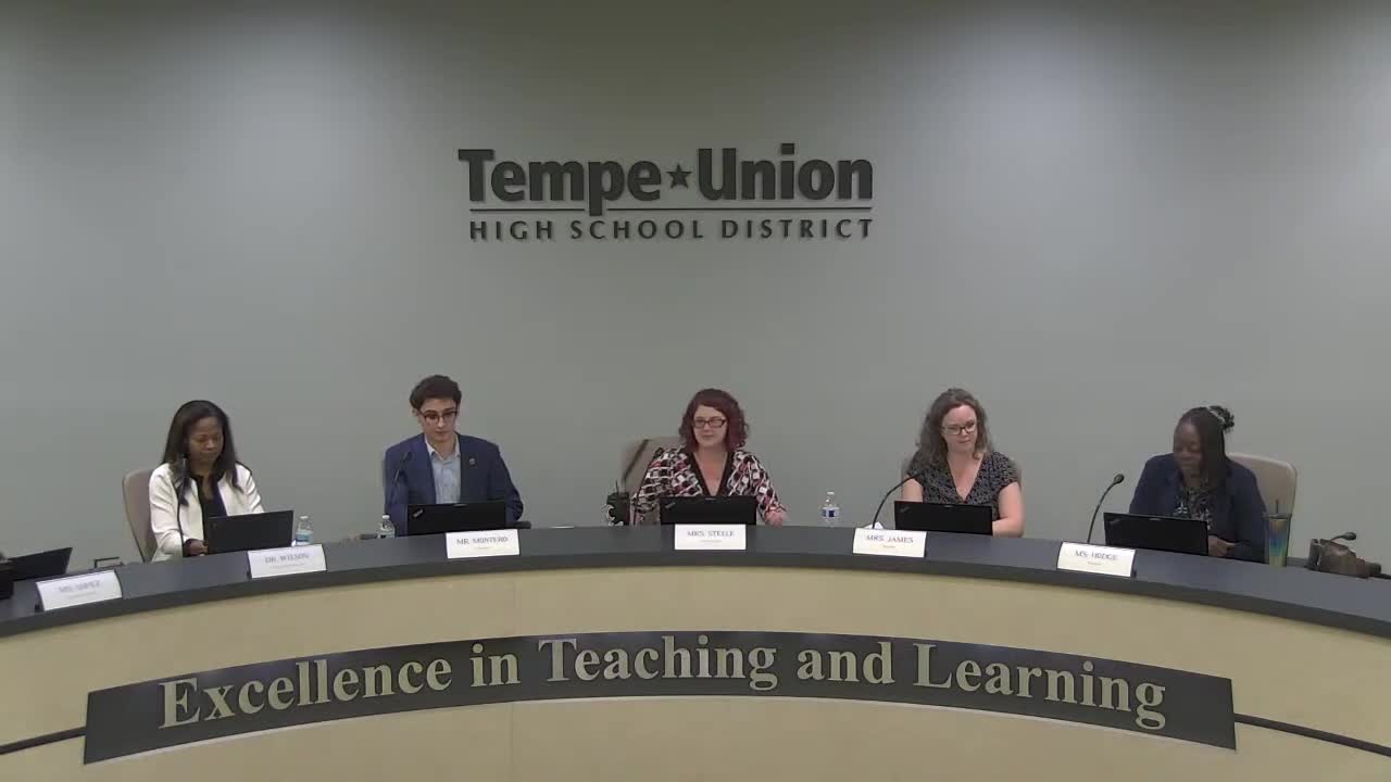 Tempe Union Board mourns student loss and approves education policies