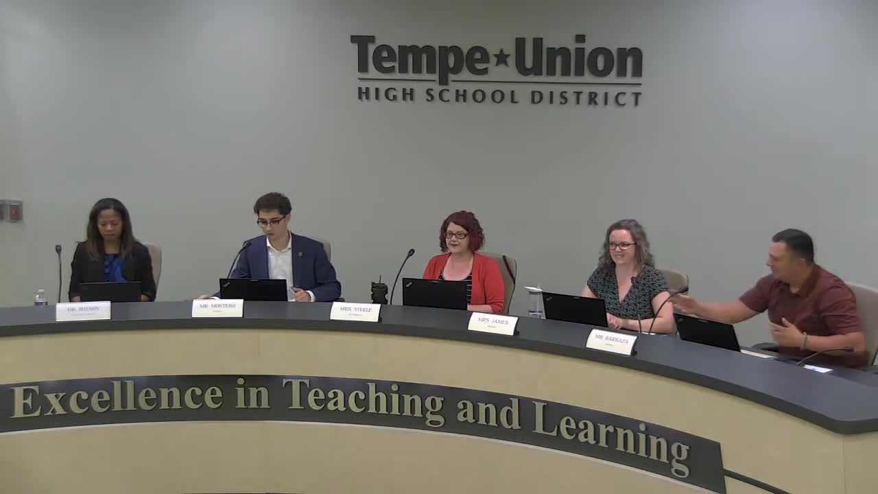 Tempe Union High School District holds meeting with presentation of colors and land acknowledgment
