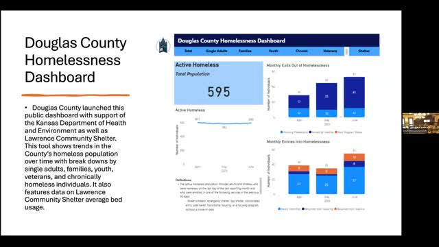 Douglas County unveils homelessness dashboard collaboration with Kansas Department of Health