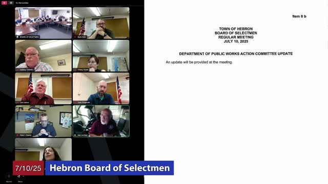 Hebron Board of Selectmen schedules charter revision referendum for November 2025