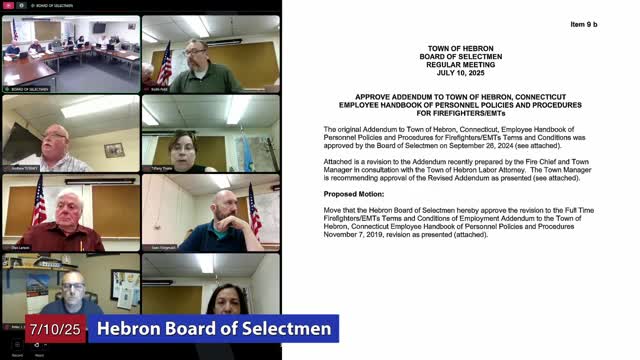 Town Council revises firefighter work schedules and paid time off policies