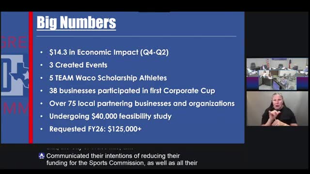 Waco sports commission explores corporate funding strategies amidst budget challenges