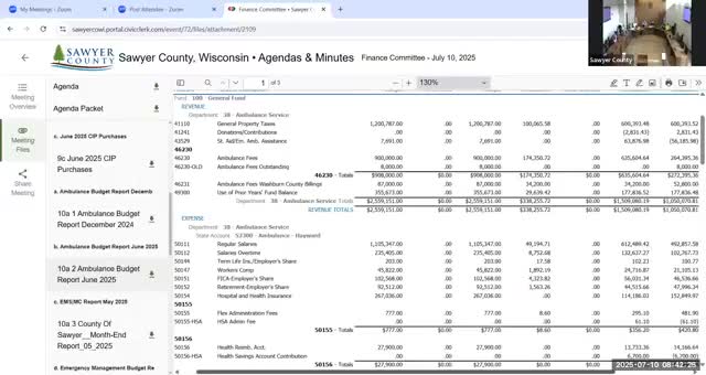 County ambulance fees running ahead of budget; staffing change increased overtime costs