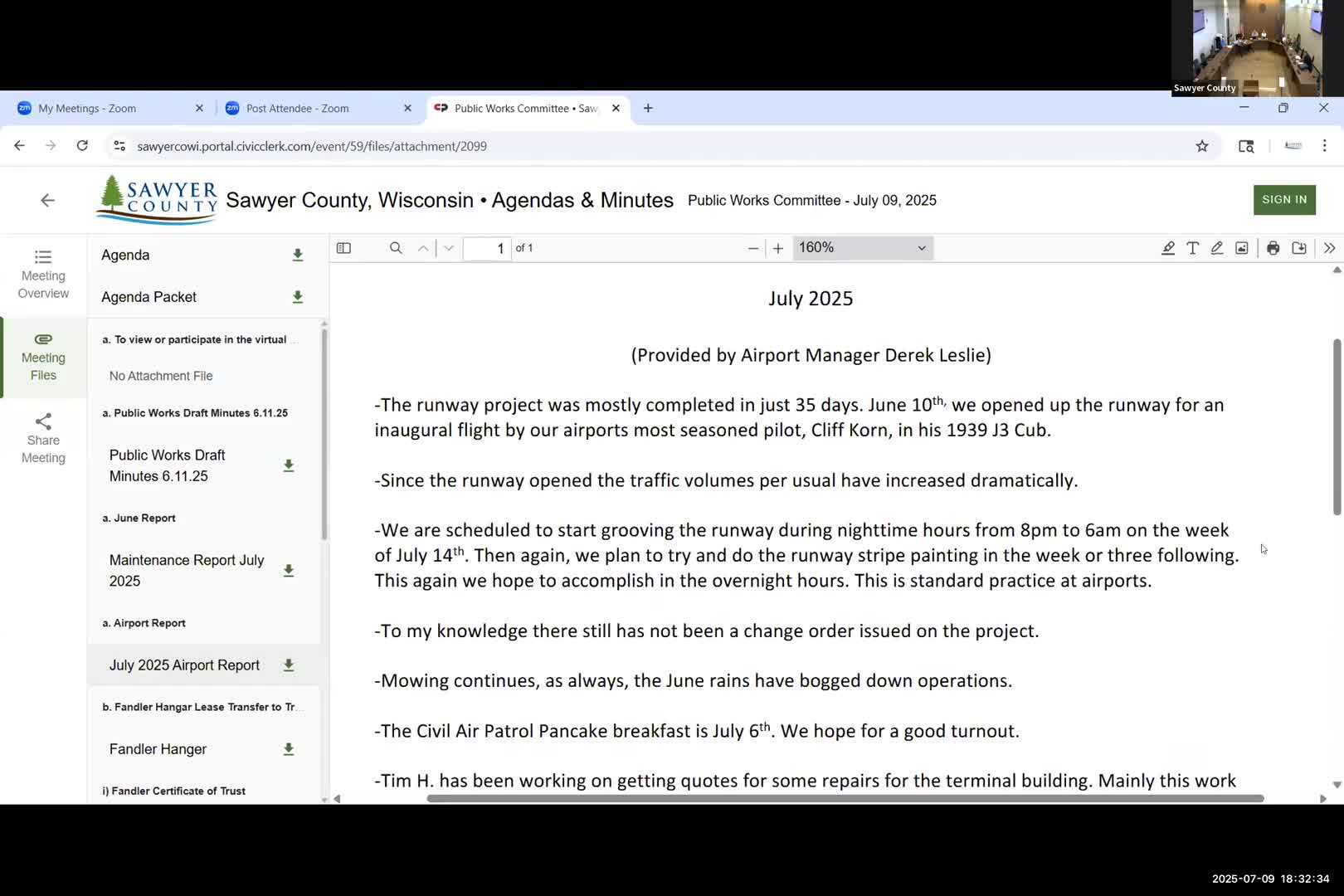 Sawyer County airport runway finished early; grooving and night painting to occur with night lighting