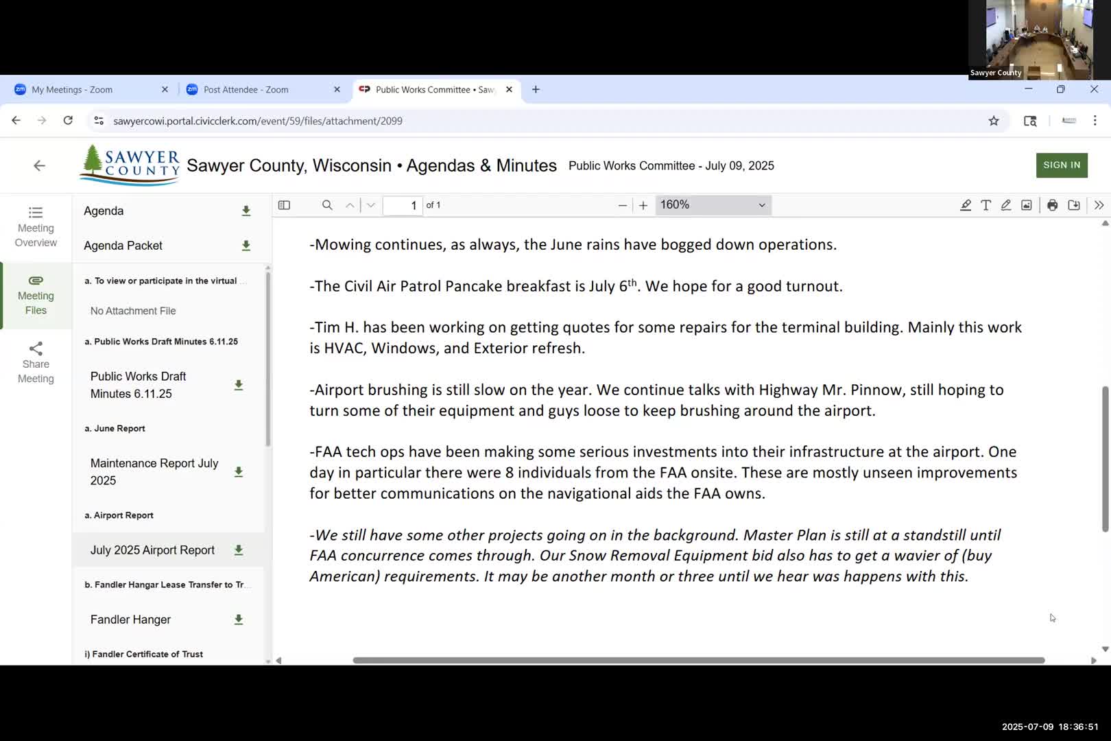 County approves transfer of airport hangar lease into trust for Dan Fandler