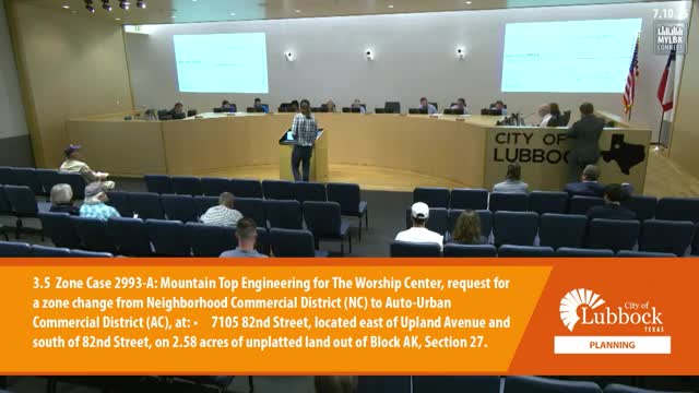 Planning commission denies rezoning for commercial parking lot across from Worship Center after neighbors raise safety concerns