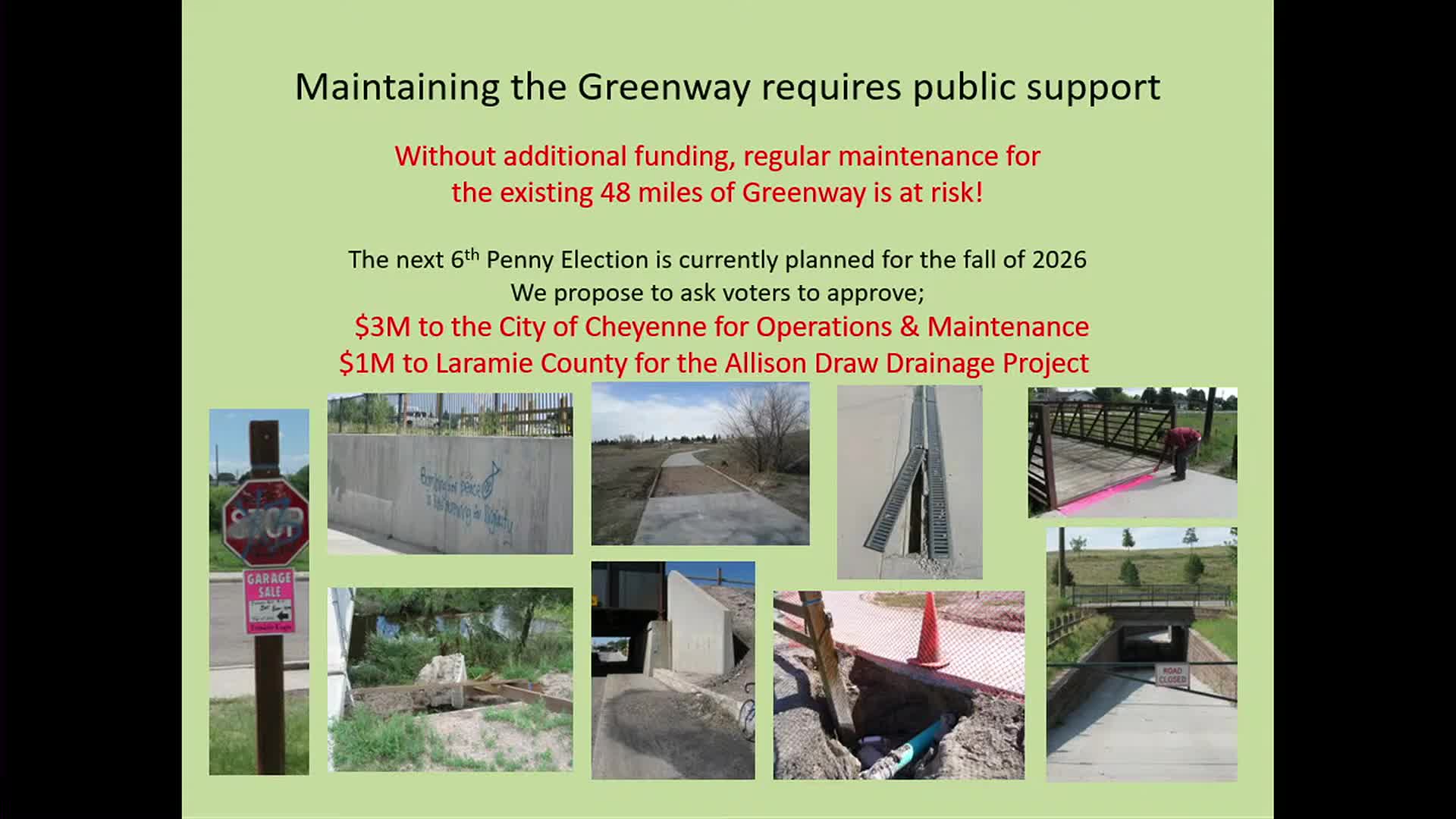 Cheyenne leaders request $7.5M for Greenway maintenance and expansion projects