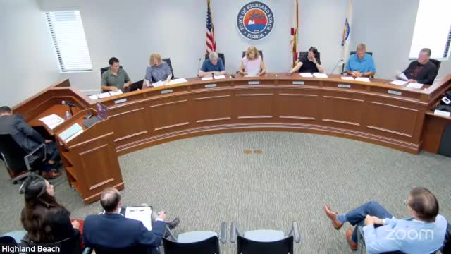 Highland Beach planning board pauses comprehensive-plan recommendation to revise build‑back, housing and transportation language