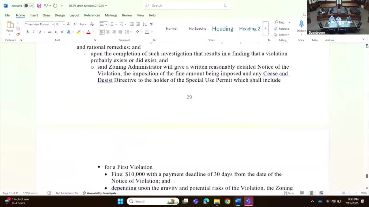 ZBA conditions call for stormwater management at permit stage, decommissioning plan and setbacks, screening and fencing requirements