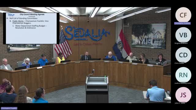 Sedalia City Council approves budget amendments for water and fire facility projects