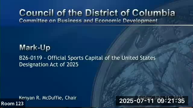 D.C. Council approves Sports Capital designation to promote youth and events