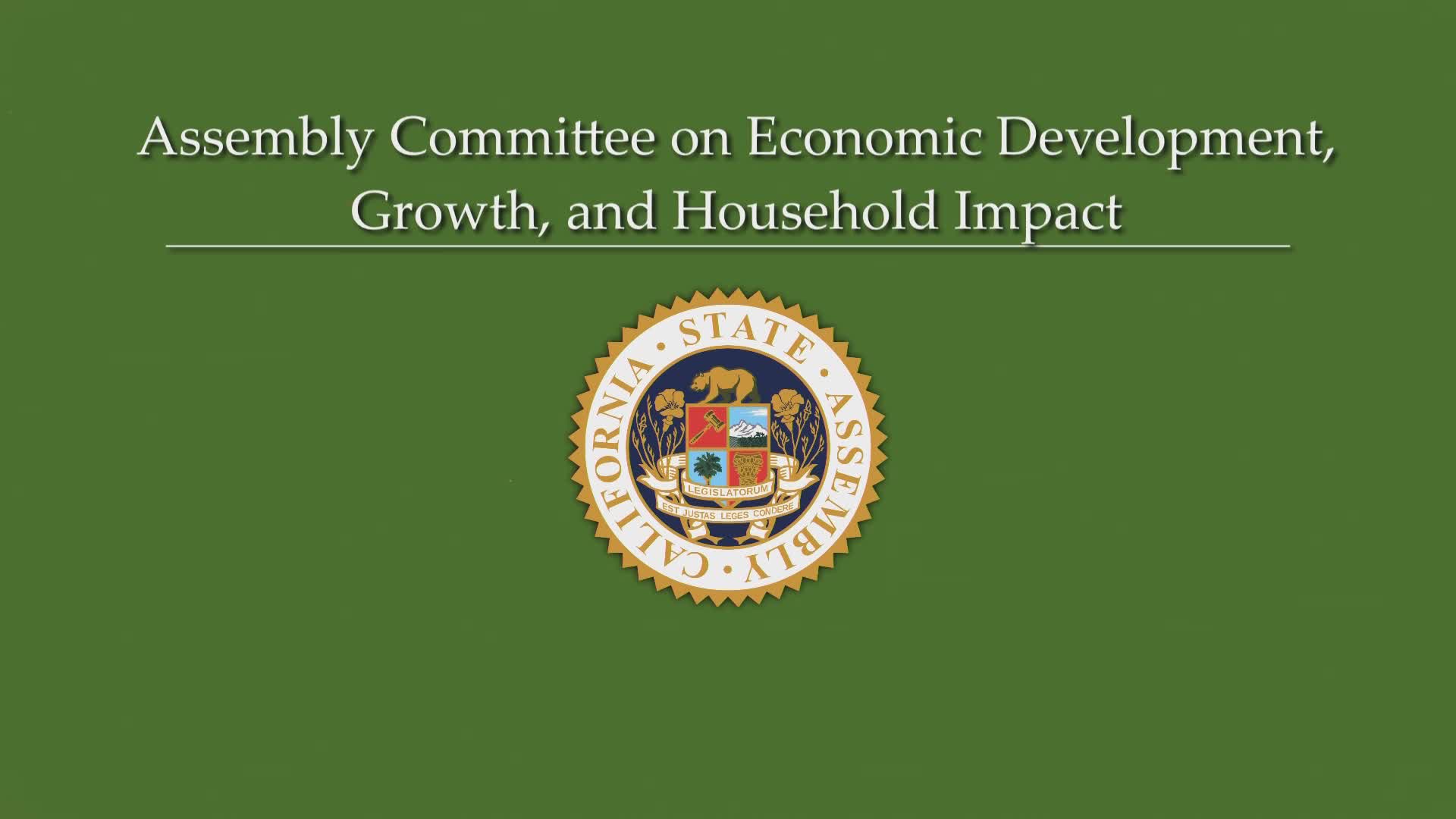 Assembly Committee holds San Diego hearing on California's economic challenges