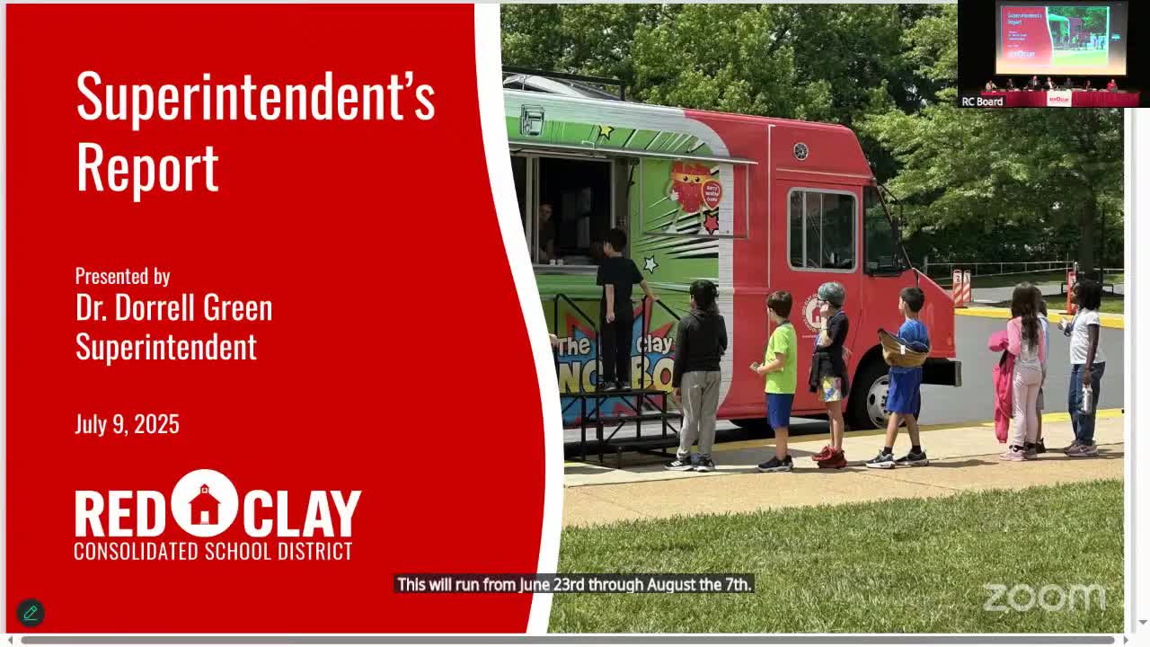 Red Clay School District promotes summer meal program and upcoming community events