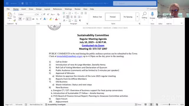 Energize Connecticut team outlines no‑cost heat‑pump consultations and rebates for Simsbury businesses and residents