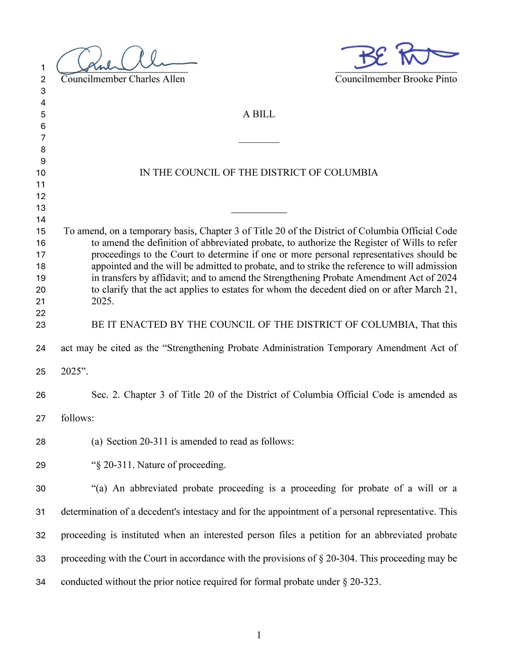 D.C. Council amends probate law with Strengthening Probate Administration Temporary Amendment Act